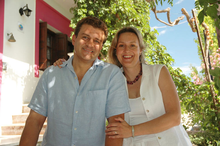 Jannis und Ulrike Taleporou von Pension Ermioni in Ireon.